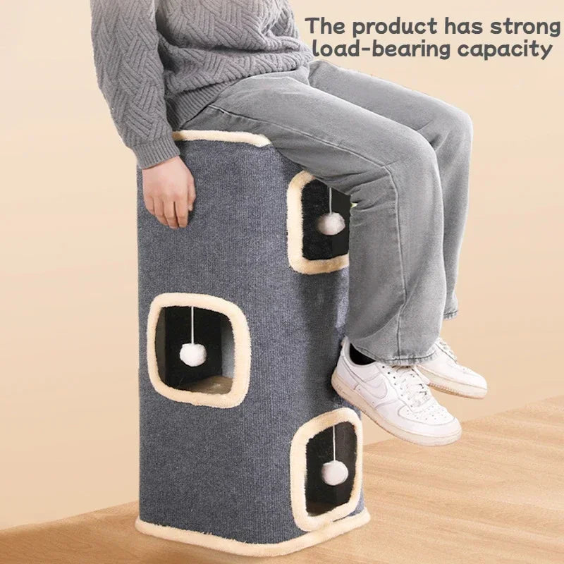 Cama para Gato Interna Toca para Gatos Quente de Inverno Fofa Condo Esconderijo para Gatos Móvel Moderno para Vários Pets Lavável