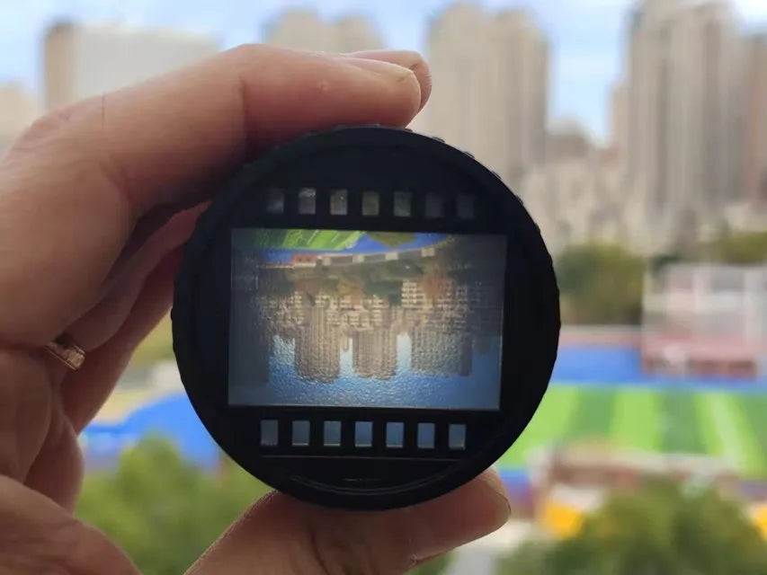 Lente de câmera - para câmeras E-mount - Tampa de proteção de lente de visualização ao vivo - Imagem engraçada e divertida - Para a tampa traseira da lente para câmeras M-mount