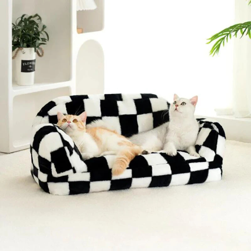 Orthopedic Winter Plush Pet Sofa Comfortable Cushion Cat Bed Disassembled Dog Bed for Small to Medium Sized Cats And Dogs