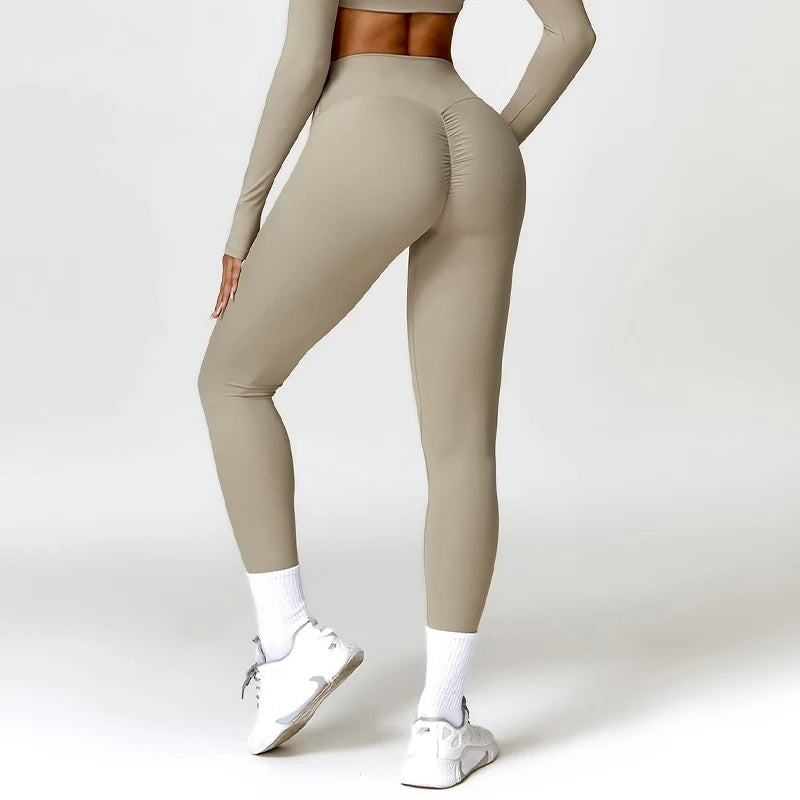 High Waist Gym Leggings Woman Workout Pants Female Running Scrunch Tights Women Push Up Sports Leggings Breathable Yoga Clothing