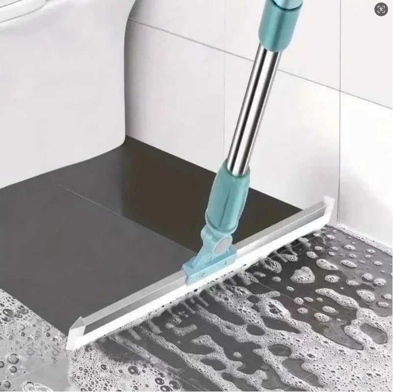 Brazil Magic Silicone Bathroom Floor Scraper Household Bathroom Cleaning Squeegee Plastic Handle Two-In-One Dry And Wet Use