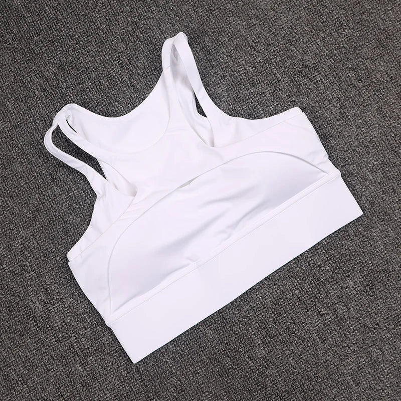 Sutiã Esportivo Vazado Sexy Fitness Academia Feminino Push Up Alto Impacto À Prova de Choque Roupa Íntima Top Curto Nu Mujer Sutiã de Yoga Feminino para Treino