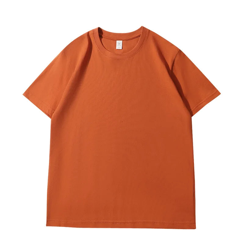 Camiseta de Verão Feminina Algodão 2026 Cor Sólida Solta Camiseta Casual Coreana Tops Malha Camisola Manga Curta Gola O Feminina Top Tees 1 - Preto XXXL
