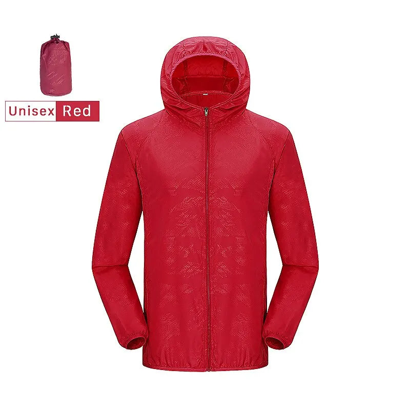 LNGXO Jaqueta Corta-Vento Unissex Masculina Feminina Impermeável Secagem Rápida Acampamento Trekking Pesca Capa de Chuva Roupa Anti-UV para Exterior