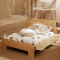 Cama para Gato Wooden Gato e Cama para Cachorro com Teddy Bear...
