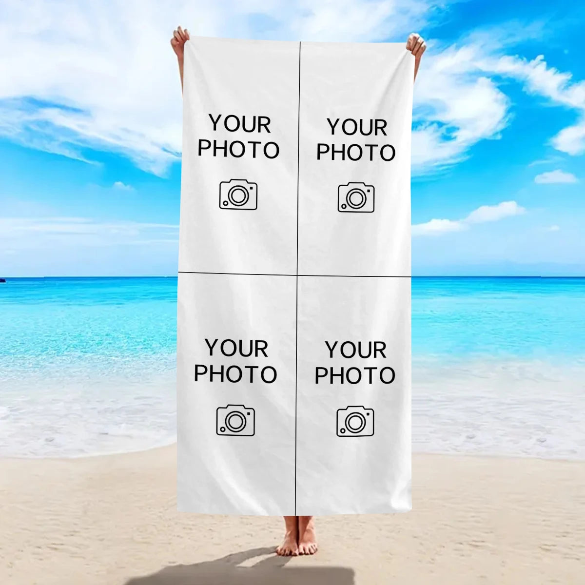 Toalha de Praia Personalizada com Foto — Presente Único e Especial