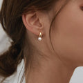 Brincos Pequenos de Prata Esterlina 925 Pérola Anel para Mulher Piercing Casamento Legal Vintage Luxo Elegante Joias Previne Alergias