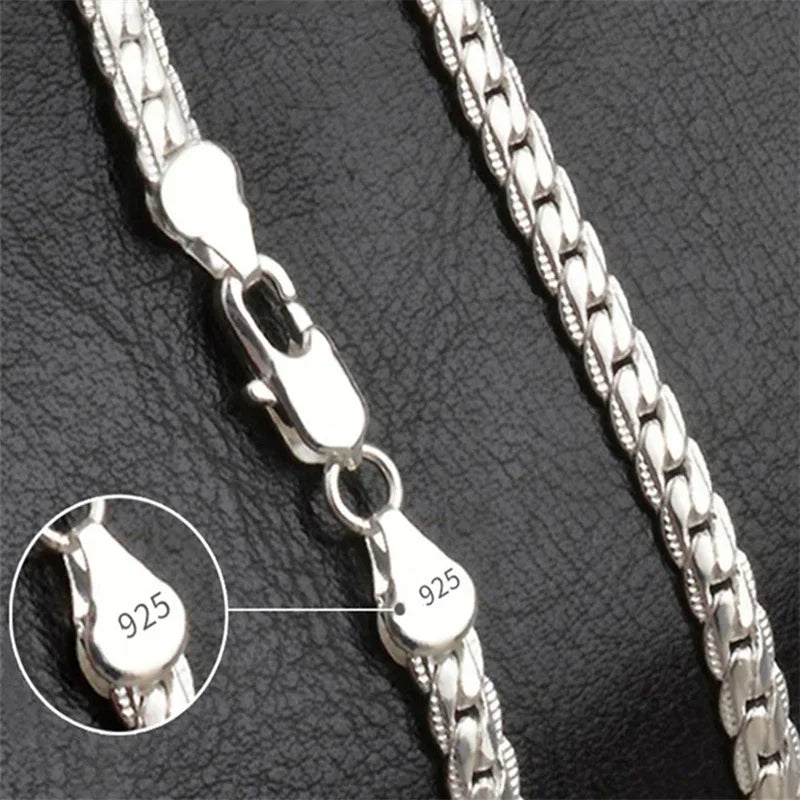 925 Sterling Silver Necklace with 6mm Chain