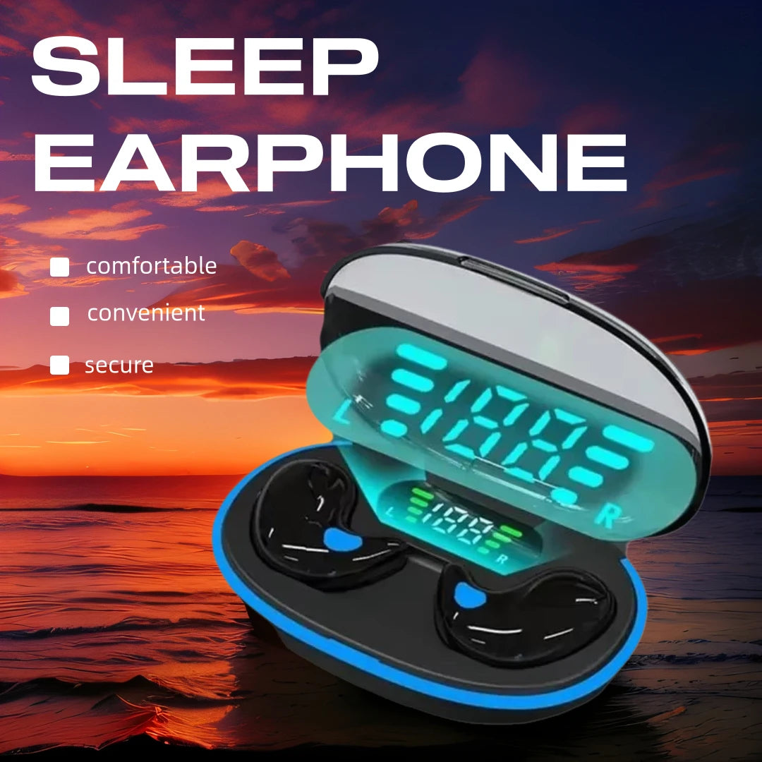 X55 Fones de Ouvido Sem Fio Mini Fones para Dormir TWS Bluetooth Estéreo Headsets Ocultos com Microfone Chamada HD Esporte