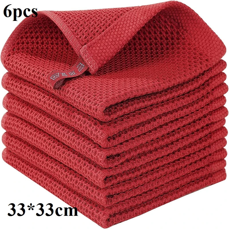 Homaxy 4/6Pcs Cotton Cozinha Towels Ultra Macio Dishcloth Magic...