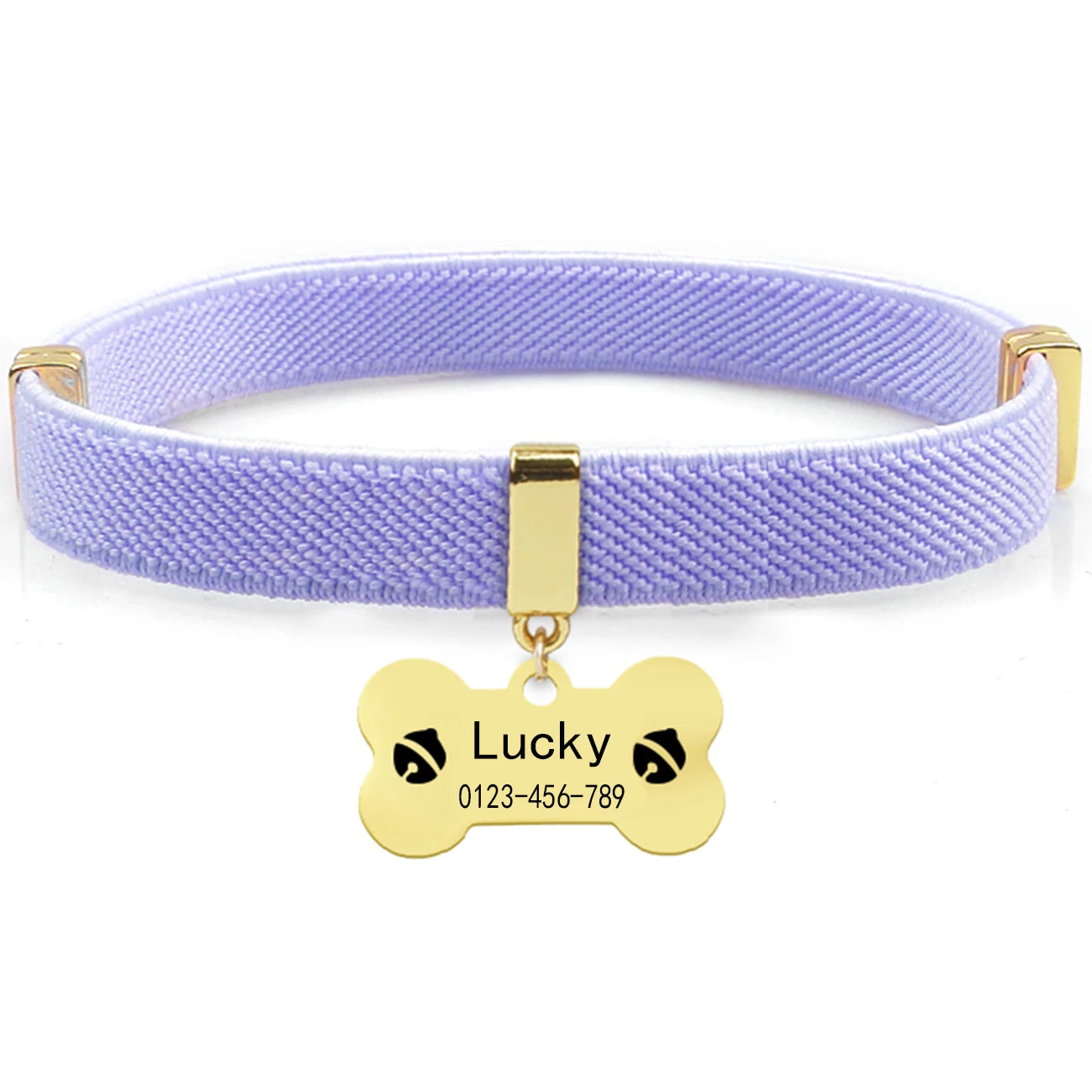 Coleira de Gato Personalizada com Placa de Identificação de Metal com AirTag Destacável para Gatinhos Coleiras Ajustáveis para Gatos, Filhotes e Cães