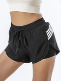 Shorts esportivos femininos de verão para corrida yoga de secagem rápida férias dois anti-caminhada camada dupla respirável confortável
