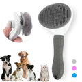 Pet Escova para Cachorro Gato Comb Self Limpeza Pet Hair Remover...