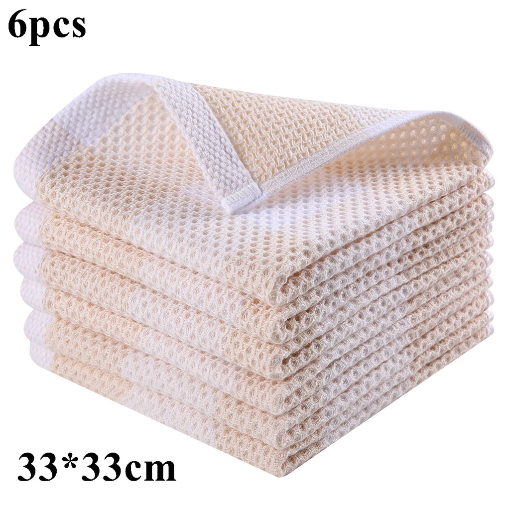 Homaxy 4/6Pcs Cotton Cozinha Towels Ultra Macio Dishcloth Magic...
