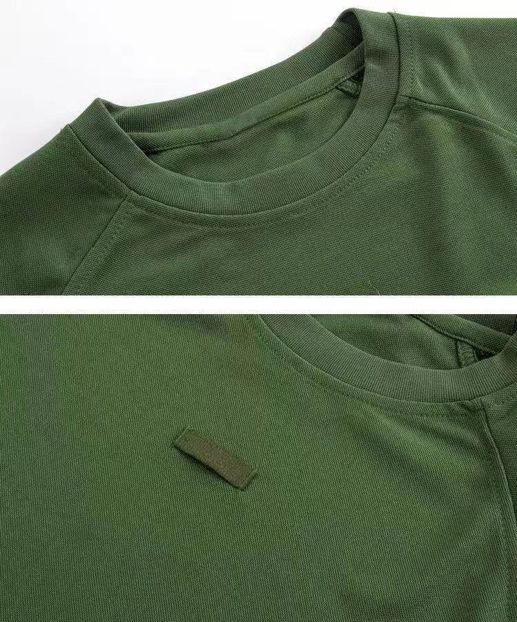Camisetas Militares Táticas Masculinas de Verão Secagem Rápida Respiráveis Elásticas para Caminhada Camping Escalada Esportes Academia