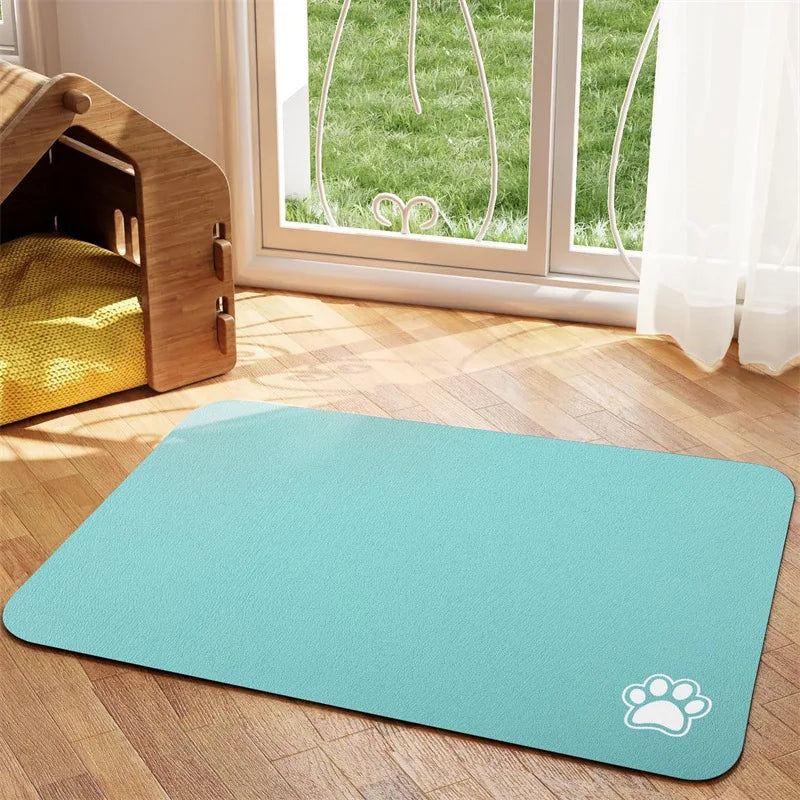 Tapete de Alimentação para Pets Absorvente para Cães e Gatos para Comida e Água Fácil de Limpar Jogo Americano para Pets Tapete para Cães de Secagem Rápida para Bebedores Bagunceiros