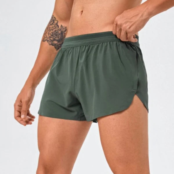 Shorts Esportivos Masculinos de Corrida para Academia com Forro Anti-escape Secagem Rápida para Treino Fitness Corrida Calça Flecha