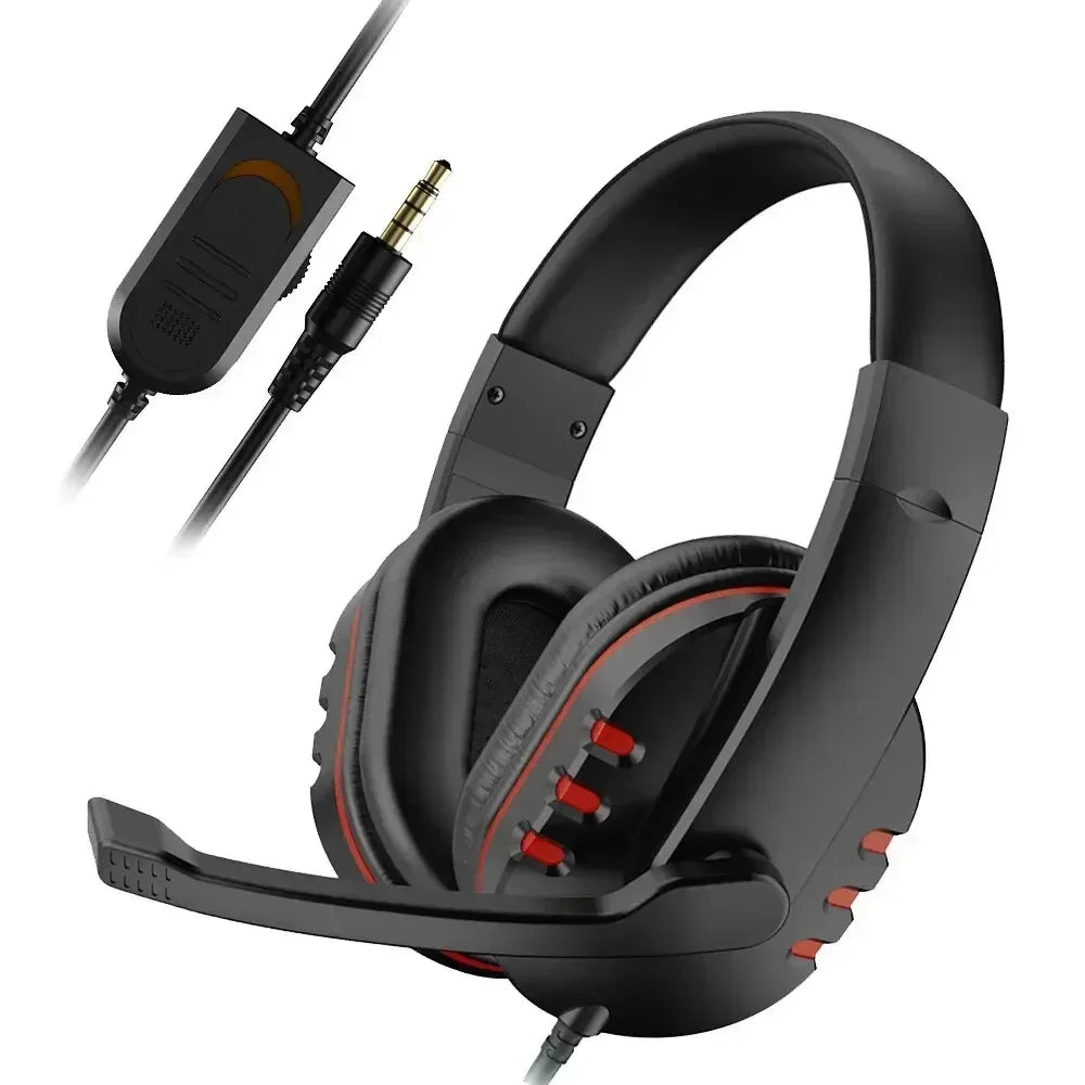 Fones de ouvido com fio 3,5 mm Headset gamer Fones de ouvido para PS4 PlayStation 4 Jogo PC Headset com microfone