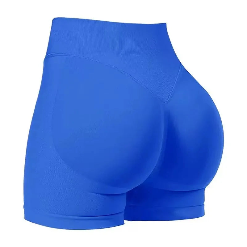 Short de Ginástica Feminino Sem Costura Legging Fina Cintura Alta Fitness Treino Yoga Roupa Corrida Empina Bumbum Ciclismo Esportivo Short
