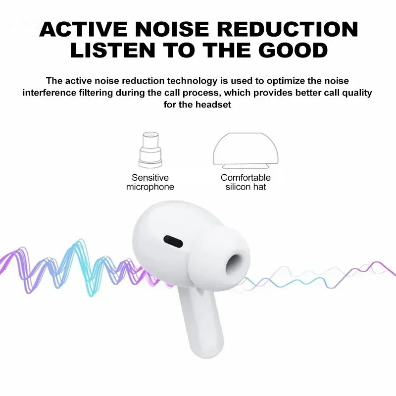 Fone de Ouvido Bluetooth TWS Air Pro Sem Fio Cancelamento de Ruído Fone de Ouvido Bluetooth Touch Control