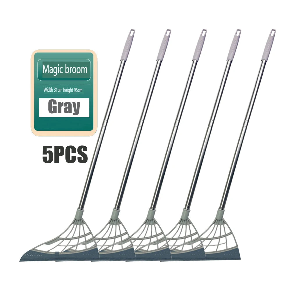 1/5/10PCS Magic Broom Window Washing Wiper Silicone Broom Floor Cleaning Squeegee Magic Sweeper Cleaning Home Silicone Mop