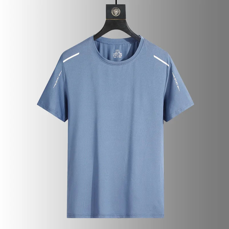 1pç Camiseta Masculina de Secagem Rápida Masculina Respirável Corrida Caminhada Pesca Esportes ao ar livre Camisas Curtas de Verão