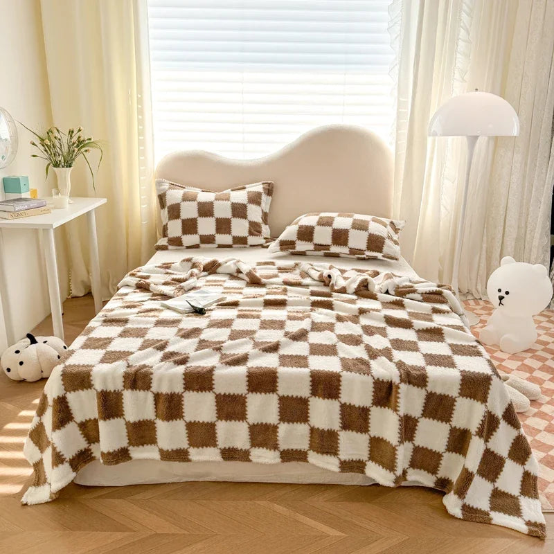 Cuddly Panda Printed Flannel Blanket - Super Soft and Warm, Adorable Home Décor Plush, Perfect for Playful Snuggles