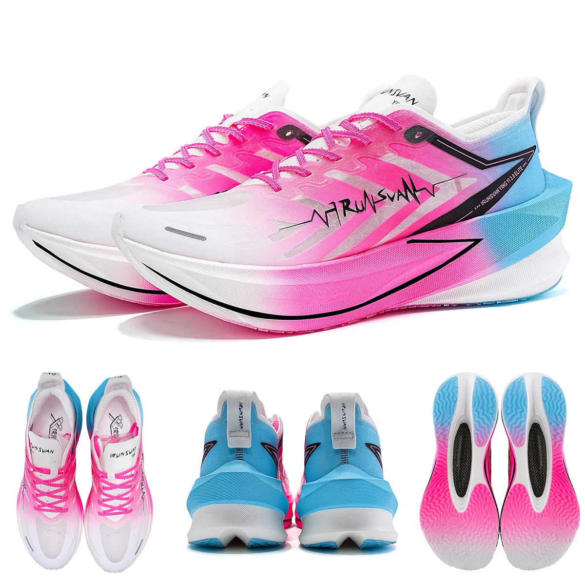 IRUNSVAN T800 Placa de Carbono Sapatos Esportivos Profissional Maratona Corrida Tênis para Homem Amortecimento Trainers Atlético ao Ar Livre
