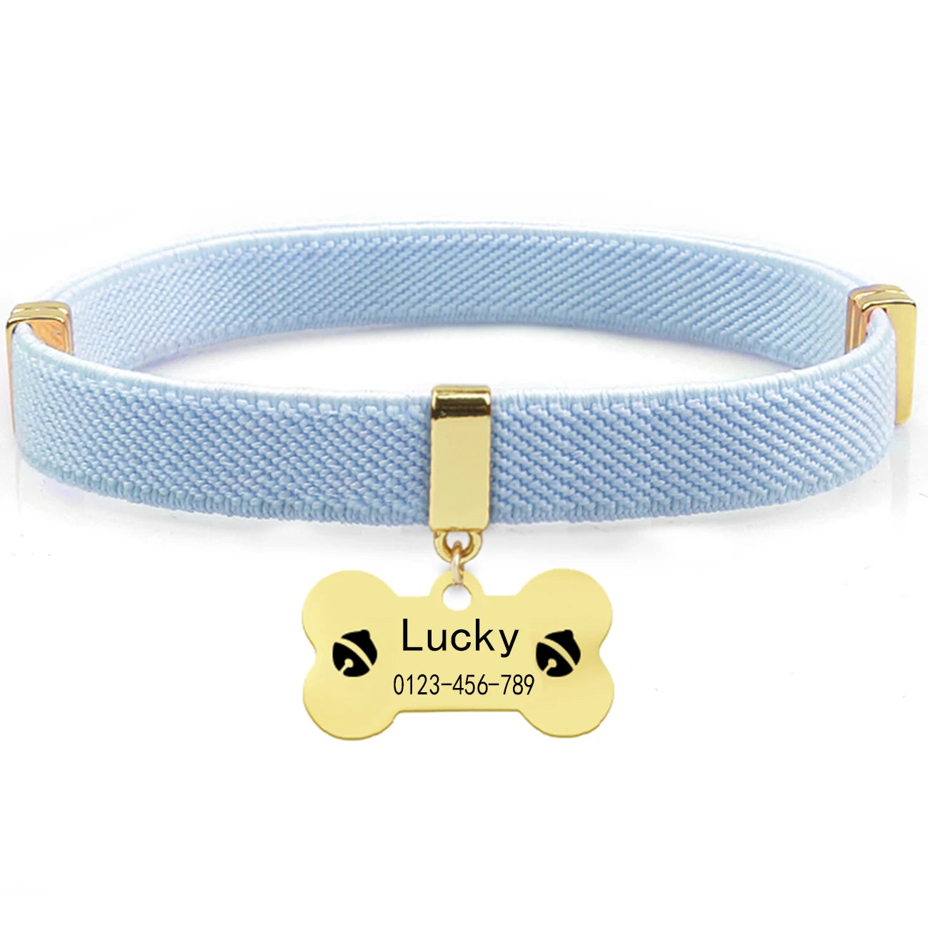 Coleira de Gato Personalizada com Placa de Identificação de Metal com AirTag Destacável para Gatinhos Coleiras Ajustáveis para Gatos, Filhotes e Cães