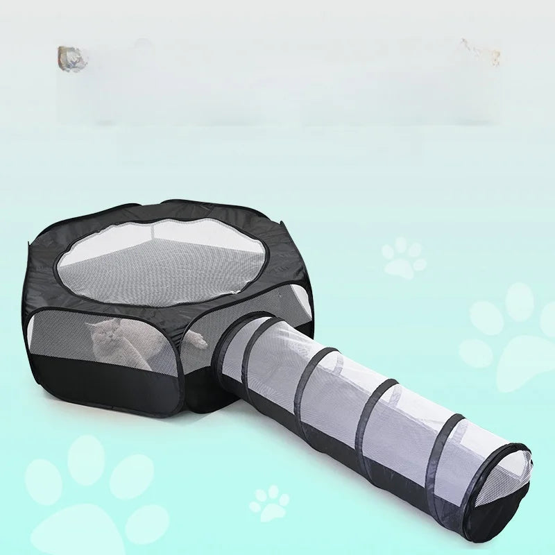 Nova Chegada Gaiola de Coelho para Túnel Conjunto de Duas Peças Ninho Brinquedo Empilhável Suprimentos para Animais de Estimação Casa Sofá Tenda Cama para Cães Acessórios para Animais de Estimação