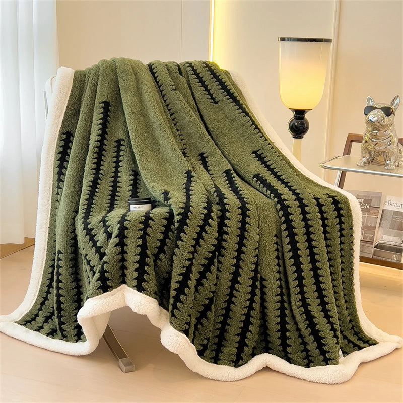Warm Flannel Spring Blanket Super Soft Fluffy Queen Blanket Single Double Size Cozy Skin-friendly Multifunctional Nap Blanket