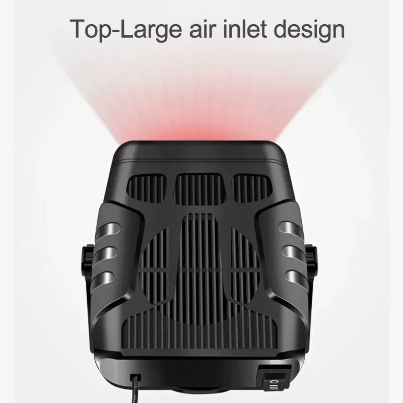 Aquecedor Portátil Desembaçador Rápido Antiembaçante Dupla Função Aquecedor Ventilador Carro Cooler Inverno Todas as Estações Desembaçador de Para-brisa Veicular