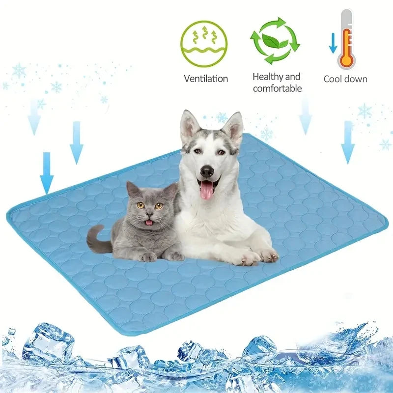 Tapete Gelado Para Cães Cama Fria De Verão Para Animais De Estimação Grande Para Cães Pequenos E Grandes Acessórios Para Animais De Estimação Gato Cobertor Durável Sofá Almofada De Gelo Para Gato
