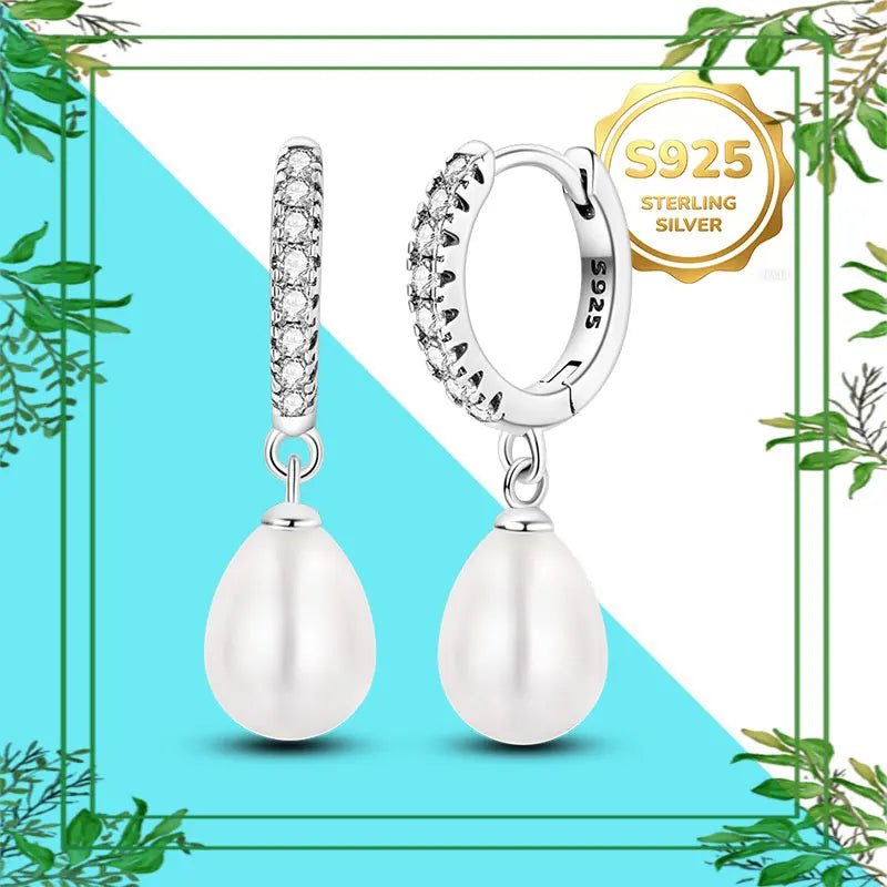 Brincos Femininos Pendentes 100% Genuínos em Prata Esterlina 925 Hipoalergênicos Luxuosos Elegantes Joia Fina Presente de Aniversário para Ela