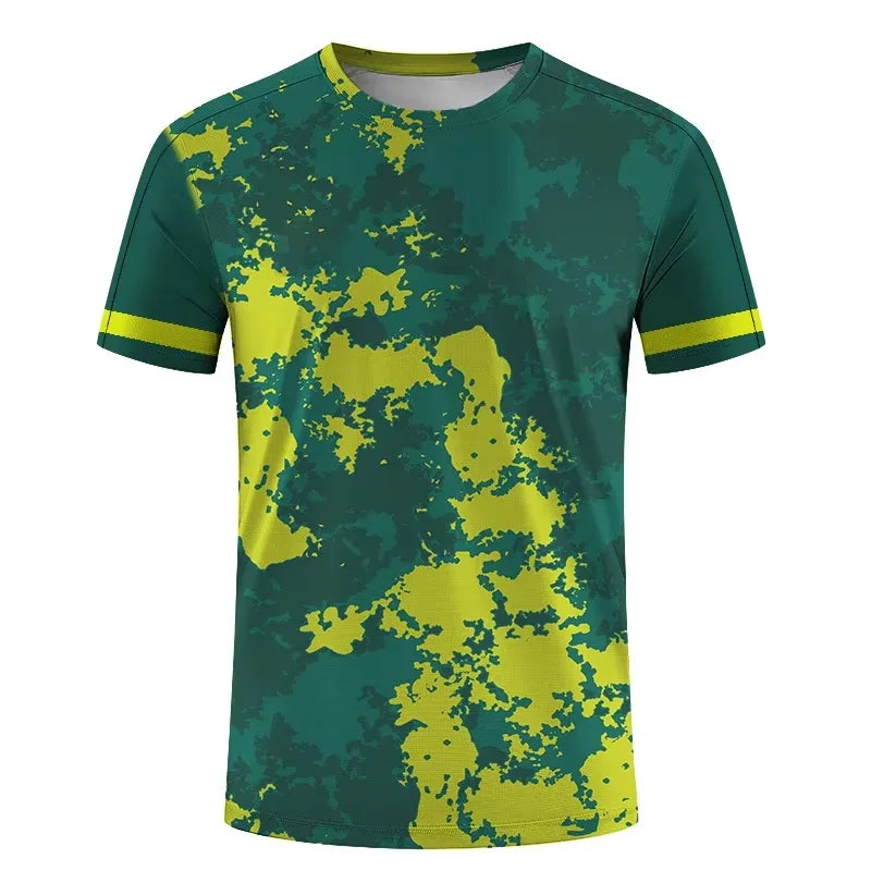 Simple Fashion Sports T-shirts For Men Summer Outdoor Short Sleeve 3D Printed T Shirts Casual Loose Running Fitness Tees Tops