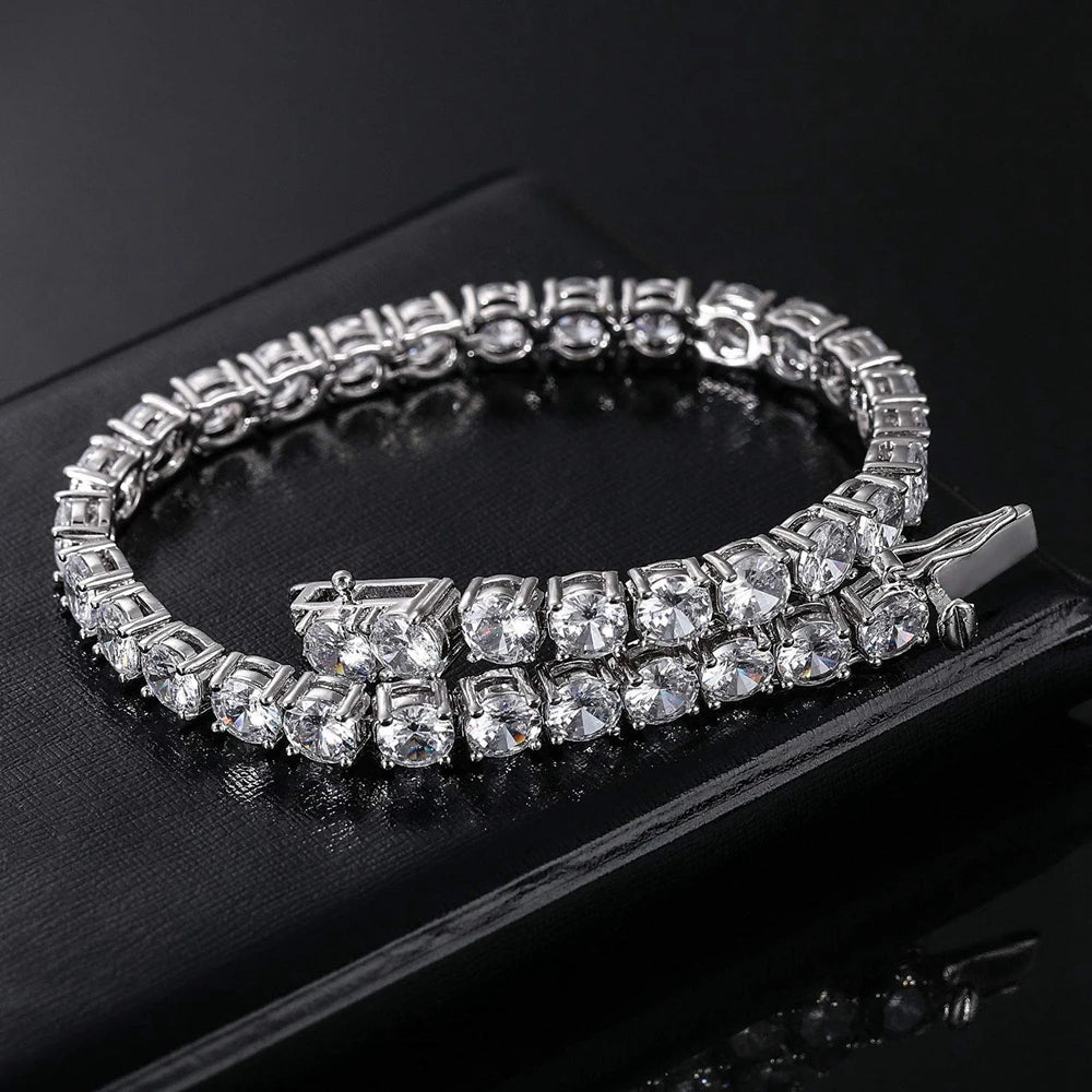 SEMNI 3mm 4mm 5mm 6.5mm Moissanite Diamond Tennis Bracelet for Women Men Certificate 925 Sterling Silver Luxury Fine Jewelry