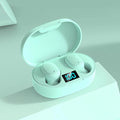 Fones de ouvido Bluetooth sem fio E6S com tela LED, fones de ouvido estéreo com graves profundos e microfone, fones de ouvido sem fio