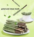 6 petiscos naturais para gatos, brinquedos para gatos para arranhar e morder com excitação de menta, dentes de gato de videira prateada para limpeza e tratamento de dentes de gato
