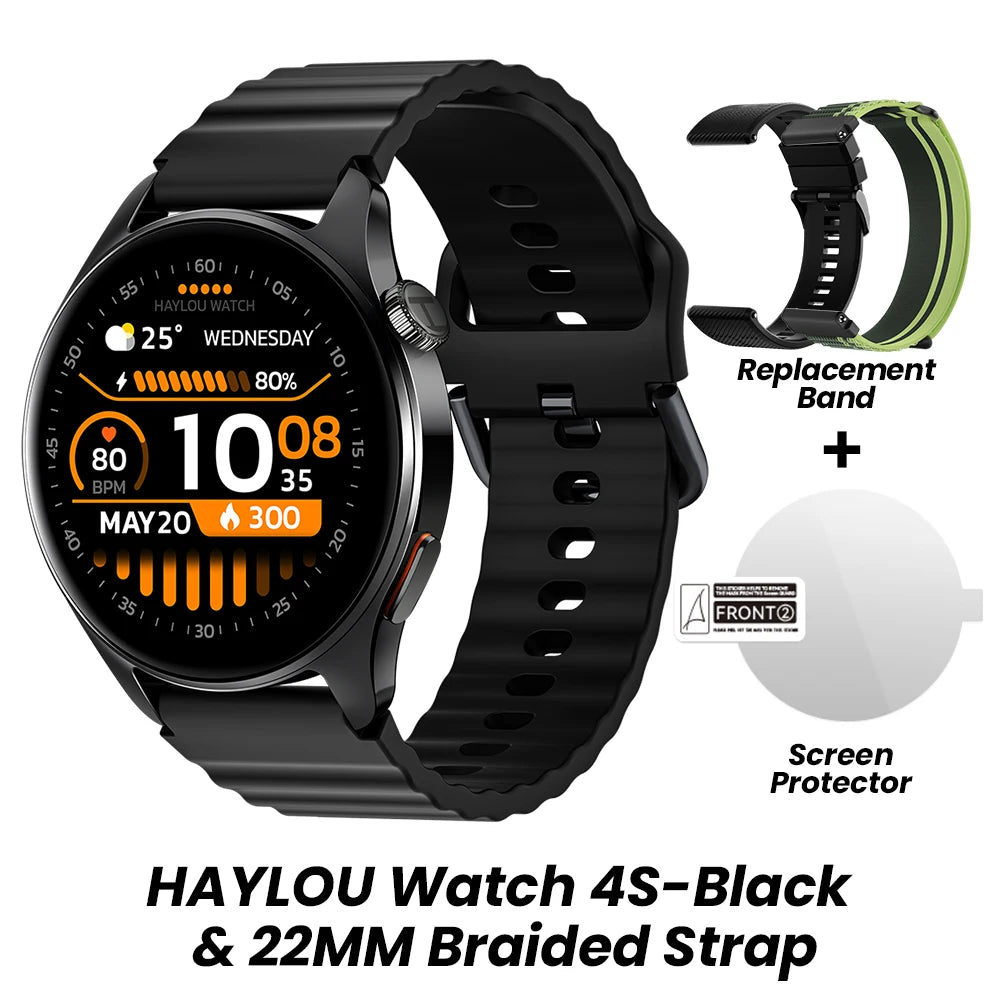 HAYLOU Watch 4S GPS AMOLED 1.43 5 Satellite 120+ Sports