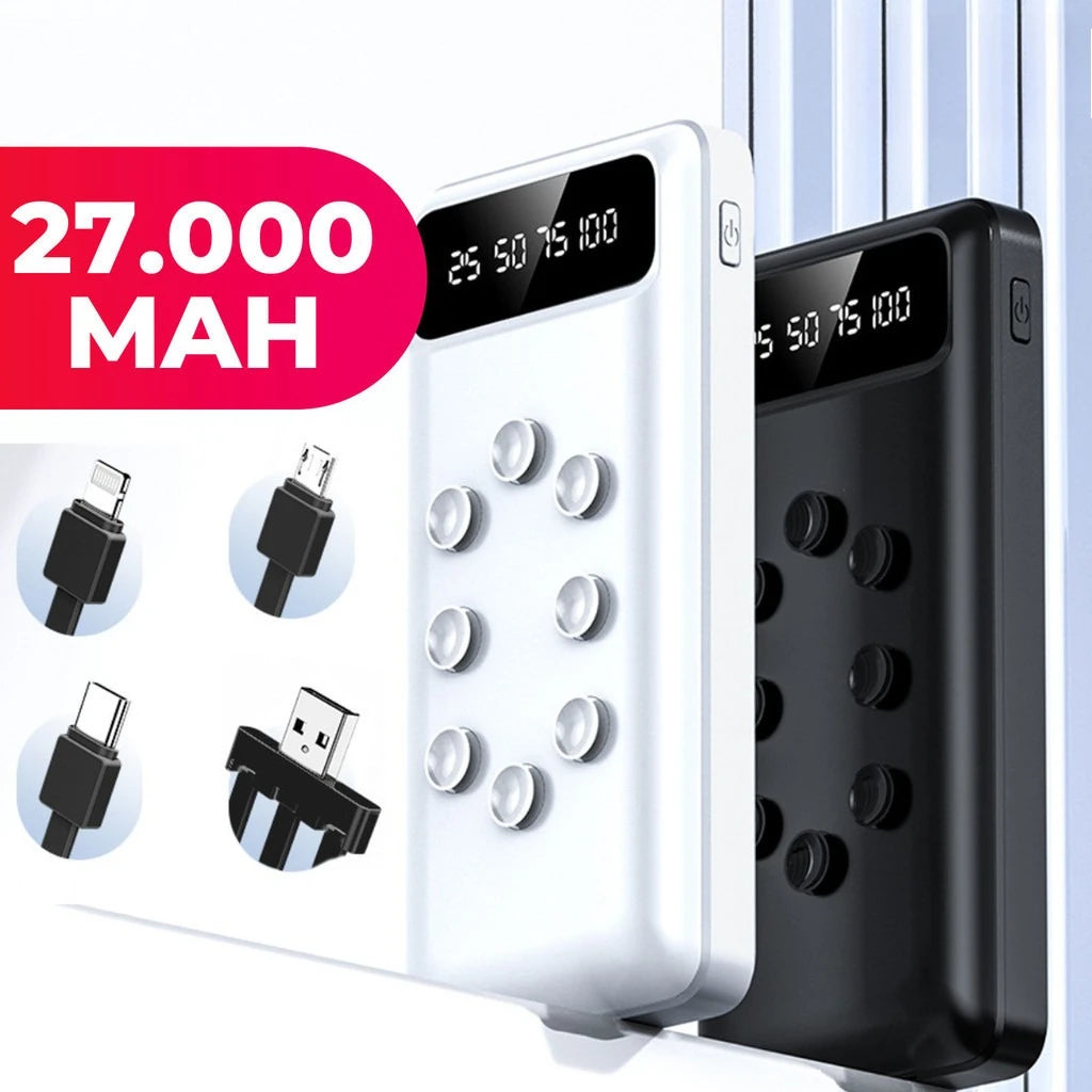 Carregador Portátil 27000mAh Base Magnética para Viagens