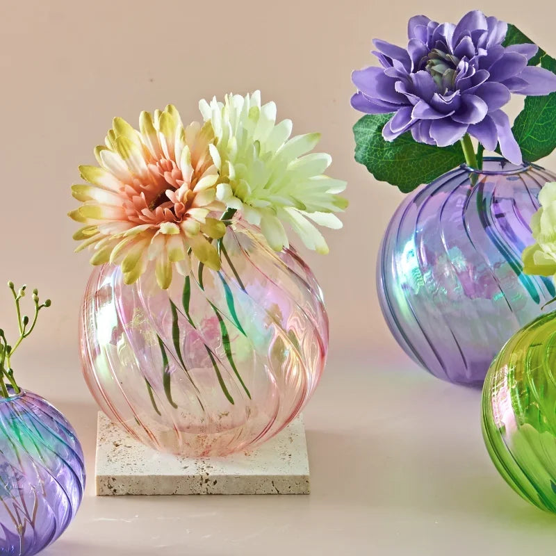 Decoração de Vasos Esféricos Furta-Cor