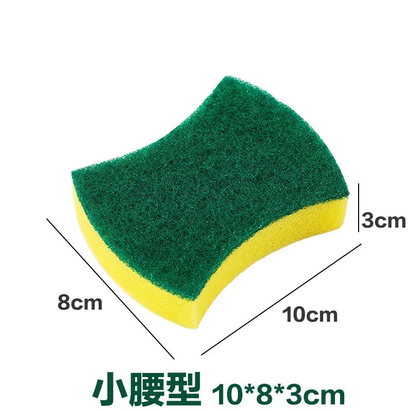 10/5/1Pc Kitchen Dishwashing Sponge Soft Absorbent Clean Rub Pot Rust Scouring Pad Removing Kits Household Cleaning Brush Sponge