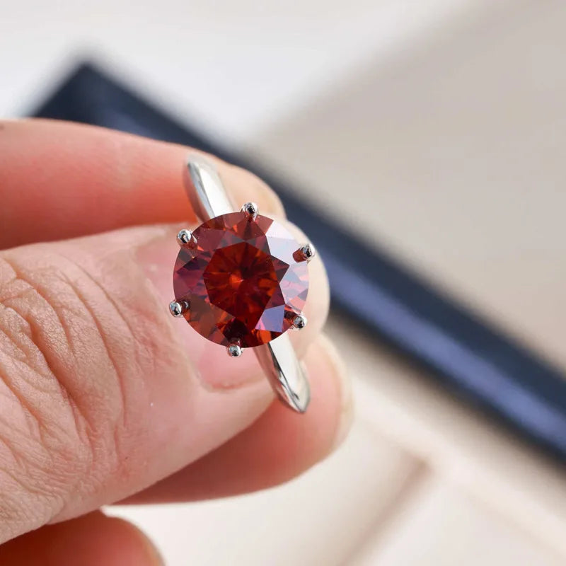 JoyceJelly 1/2/3/5ct Anéis de Moissanite Coloridos Femininos Com GRA Prata Esterlina 925 Joias de Luxo Atacado Preço Baixo