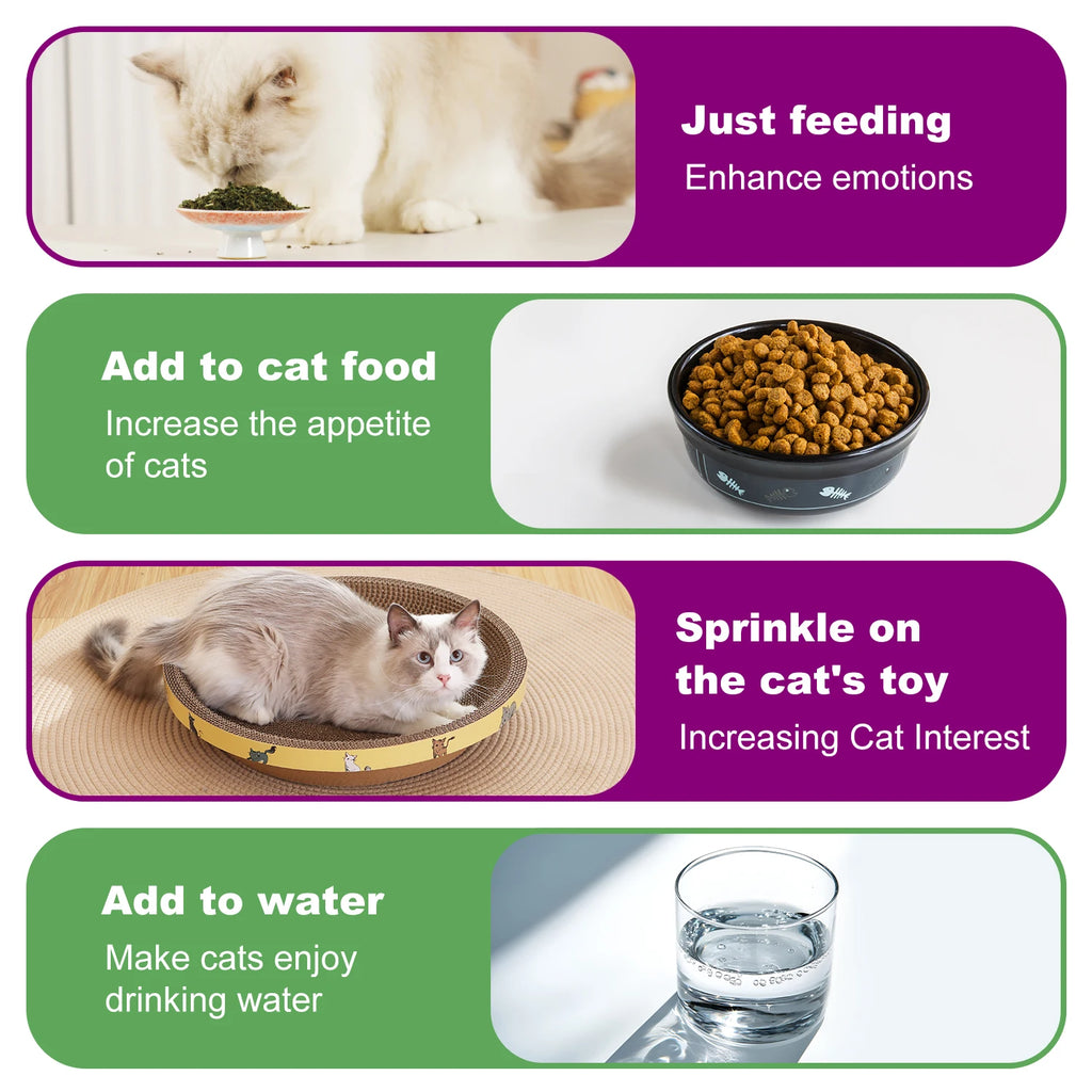Brinquedos para gatos - Silvervine Catnip para gatos, Catnip 100% natural, chá de ervas, folha solta, 210 ml, seguro para gatos de todas as idades, suprimento para animais de estimação