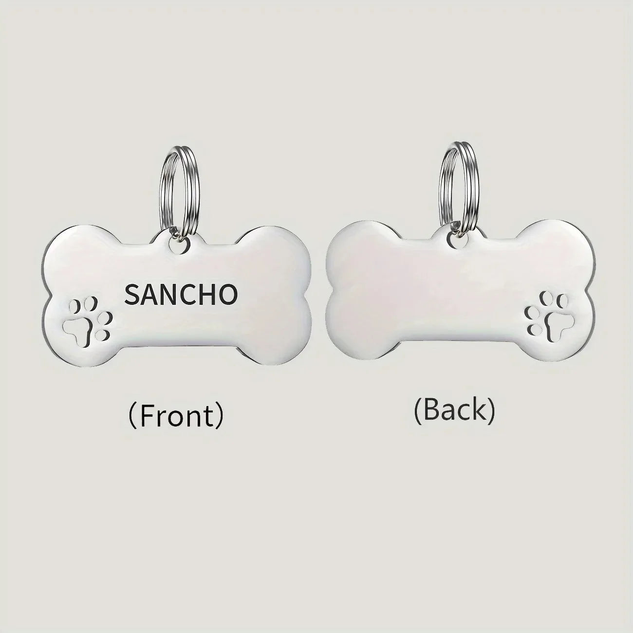 Personalized Engraved High Quality Dog Cat Tags with Name and Phone Number Bone Shaped Pet Pendant for Custom Pet Identification