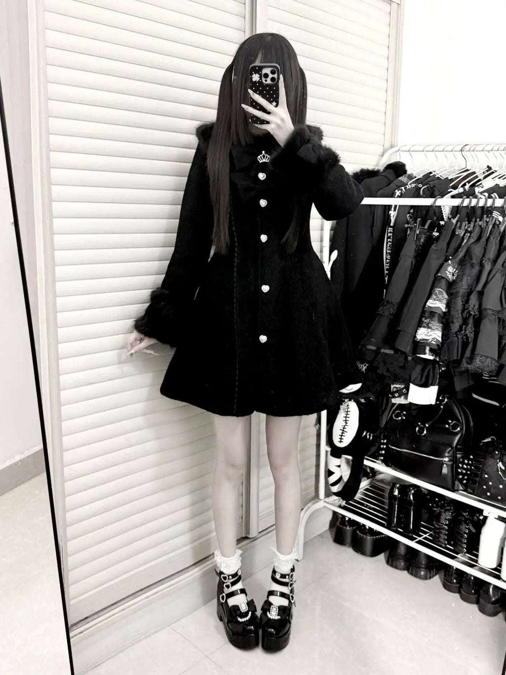 Jaqueta Feminina de Lã Original Japonesa Produção em Massa 30% Lã Novo Outono e Inverno Slim-fit Laço Gola Pelúcia Casaco de Lã