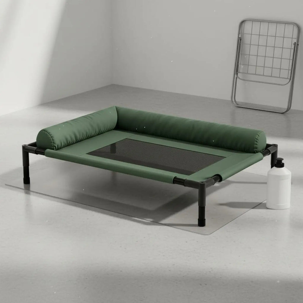 Cama Sofá Respirável para Cachorro, Cama Sofá para Cachorro, Cama Elevada para Cachorro, Removível, Lavável, Fácil de Montar