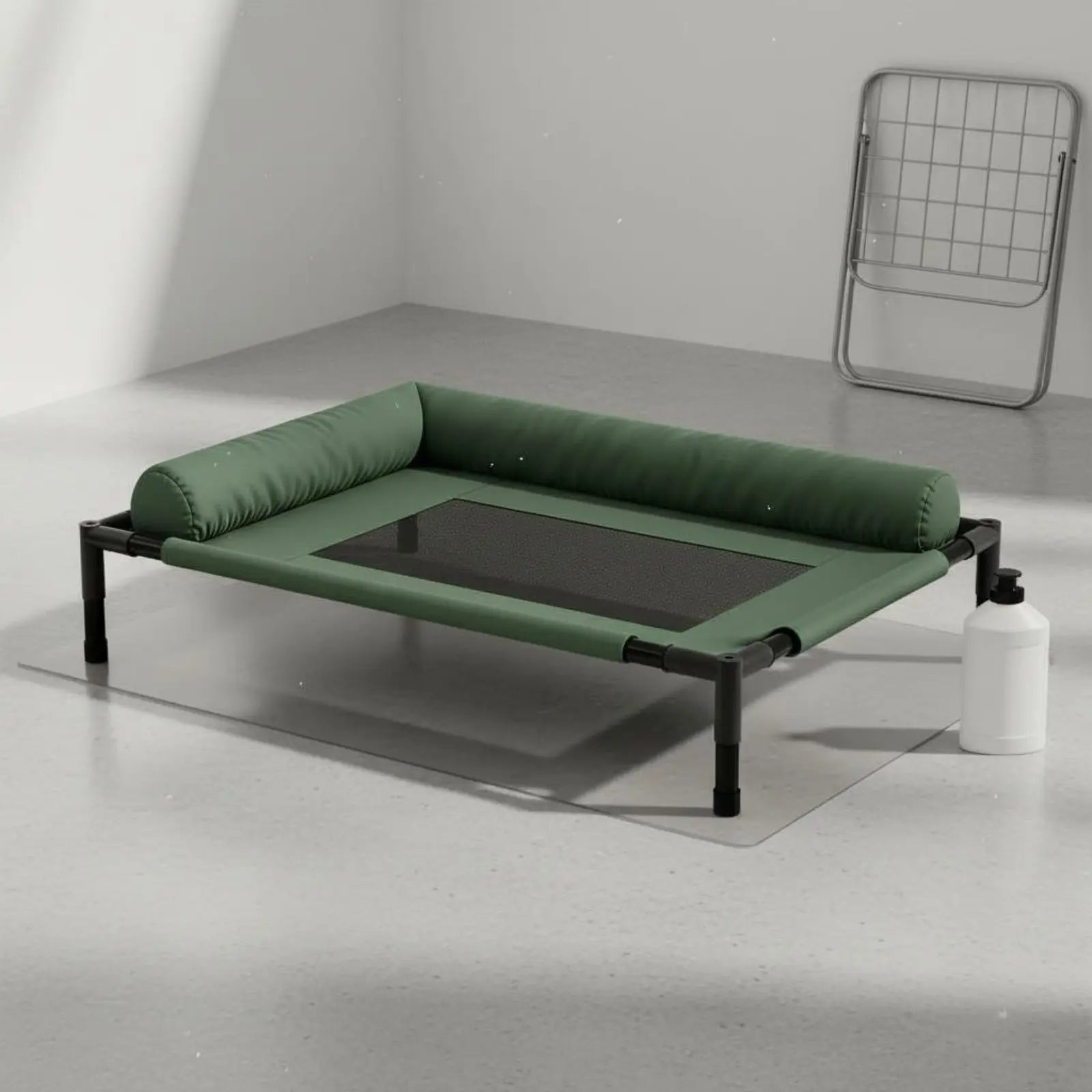 Cama Sofá Respirável para Cachorro, Cama Sofá para Cachorro, Cama Elevada para Cachorro, Removível, Lavável, Fácil de Montar