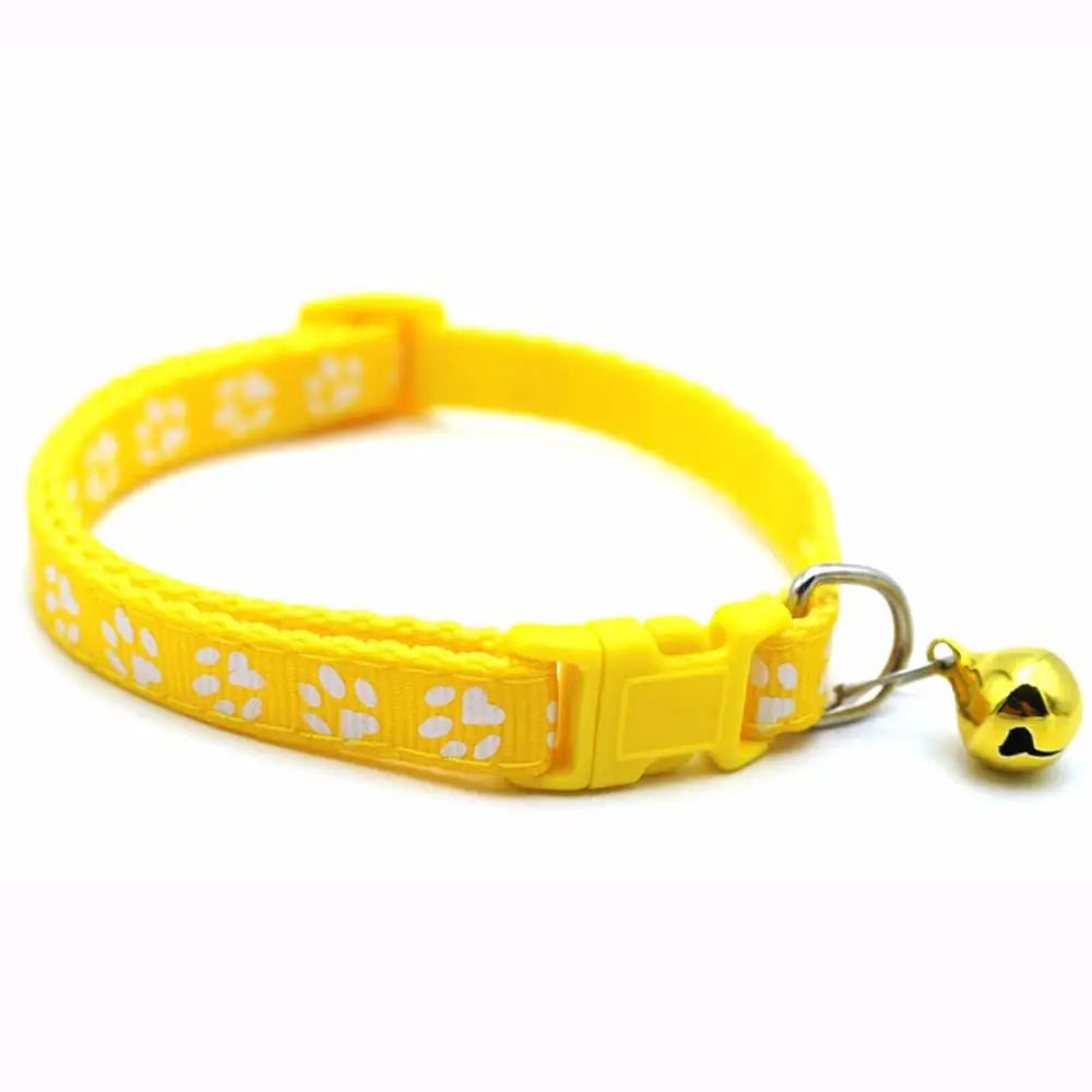 Colar para Gato Estampa de Pata Sininho Pequeno Lindo Fácil de Usar Acessórios de Higiene para Gato