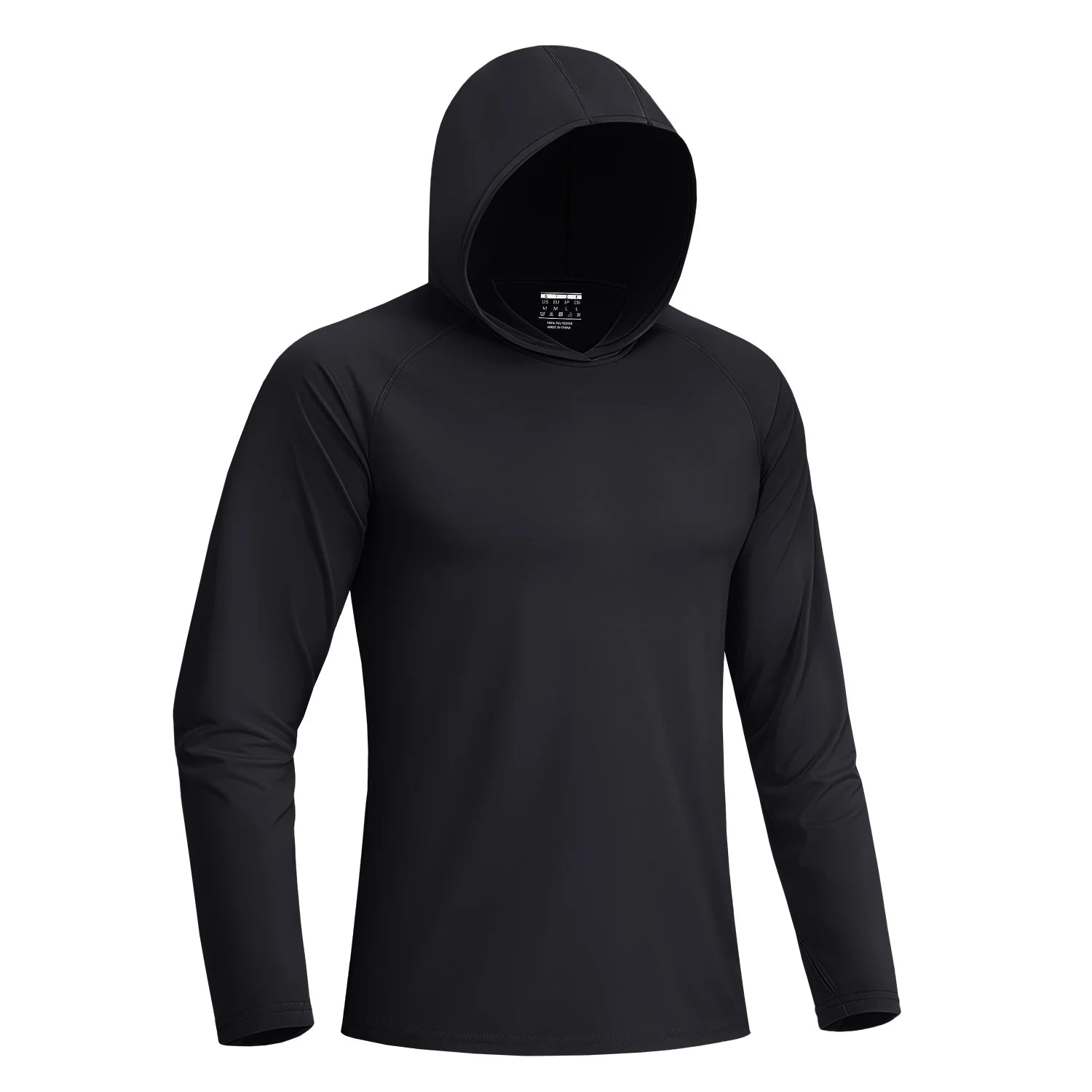 Camiseta Masculina com Capuz — Proteção Solar UPF 50+, Manga Longa e Secagem Rápida